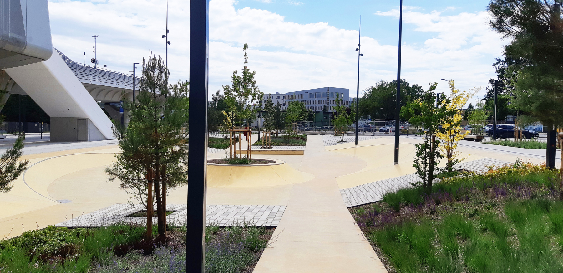 Illustration - Vue du skatepark, en juin 2022