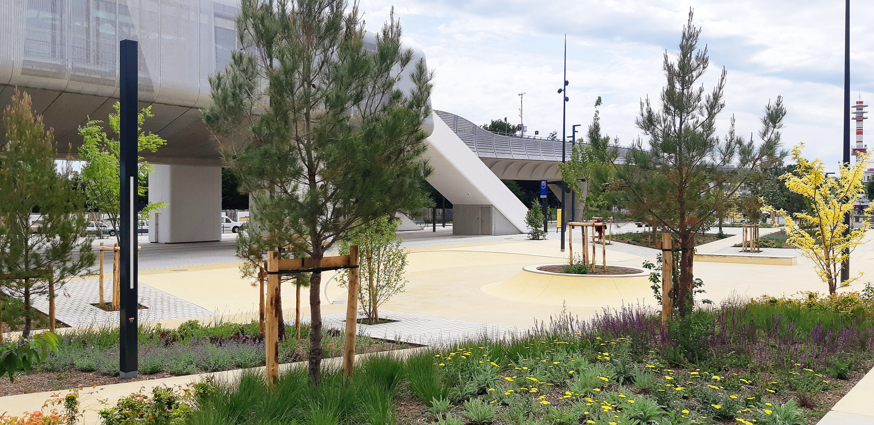 Illustration - Vue du skatepark, en juin 2022