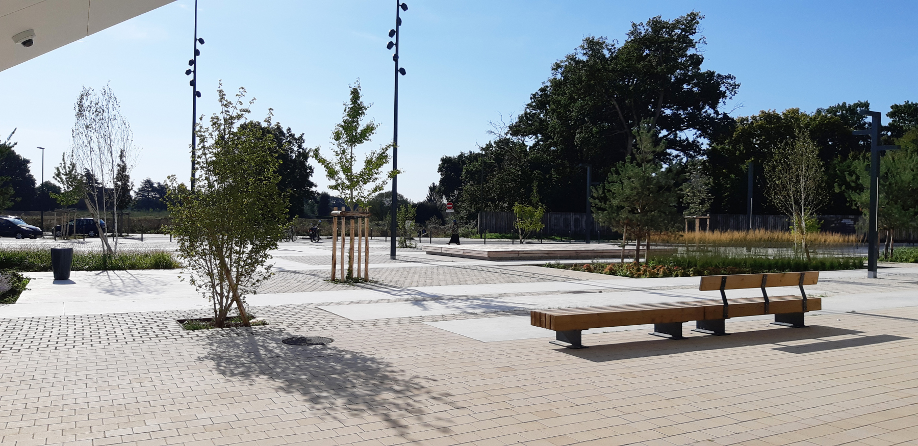 Illustration - La partie Sud de la place en septembre 2022