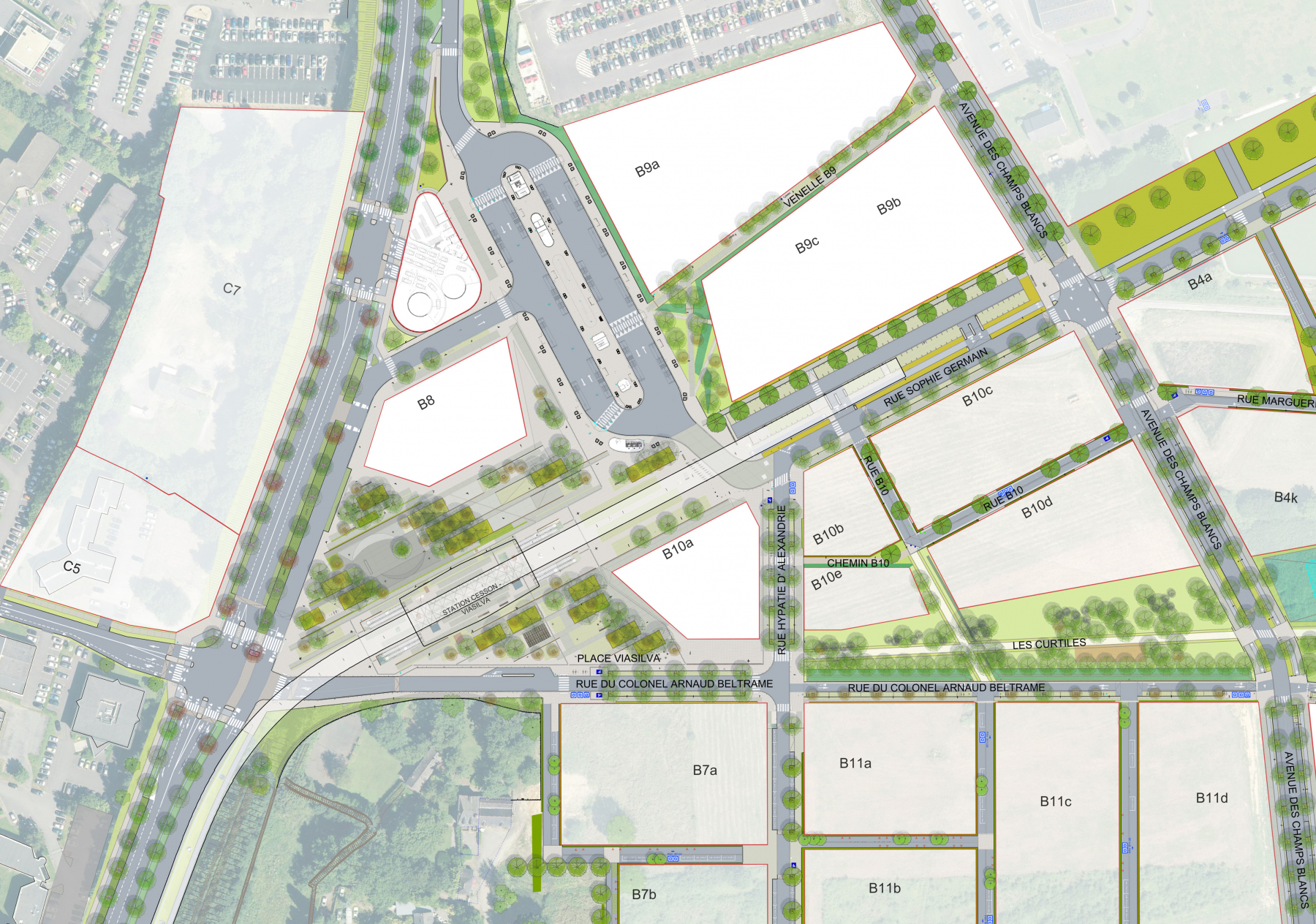 Illustration - Plan masse, phase PRO, juin 2018