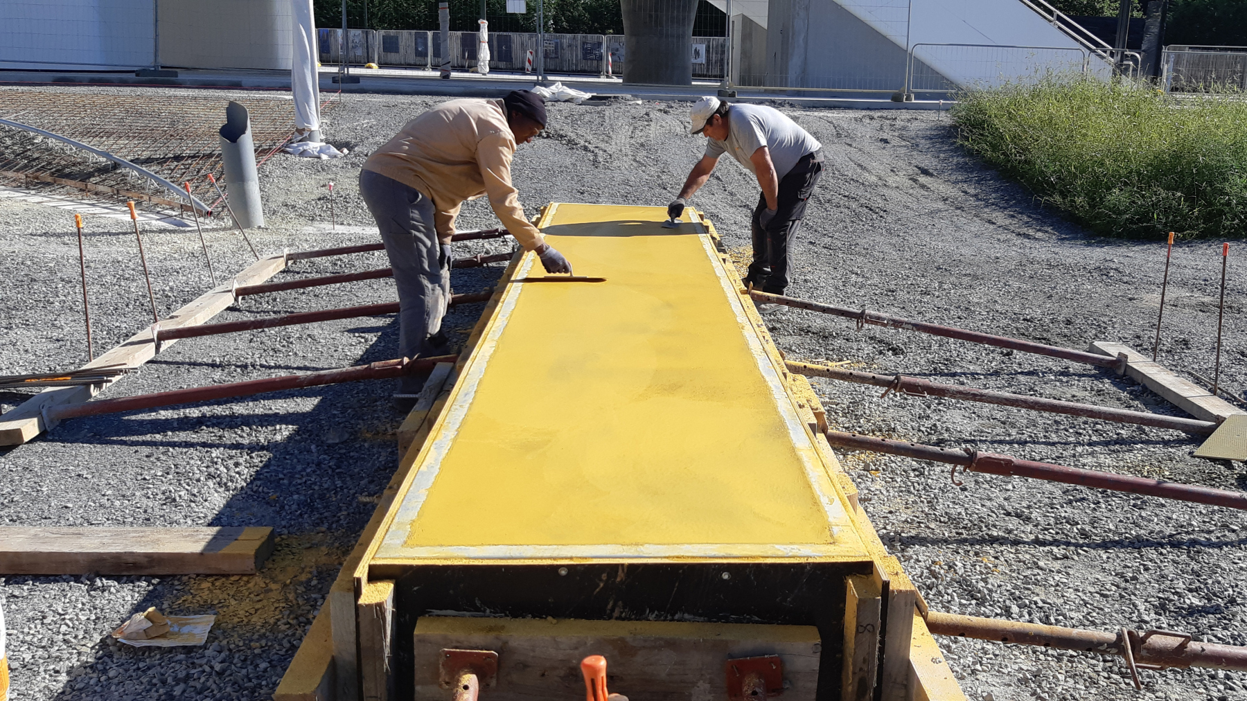 Illustration - Le chantier du skatepark, en octobre 2021