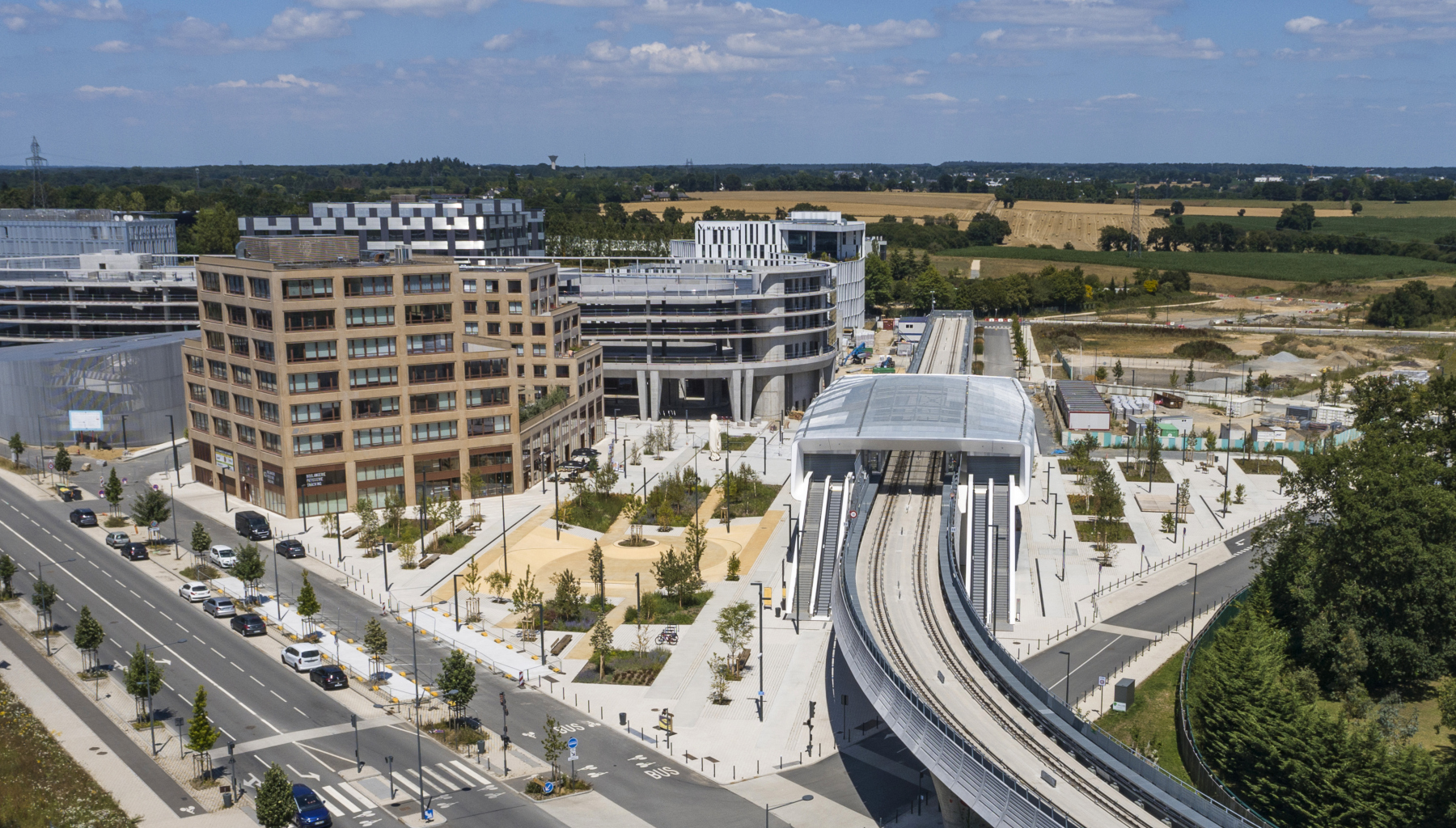 Illustration - Vue aérienne en juillet 2022