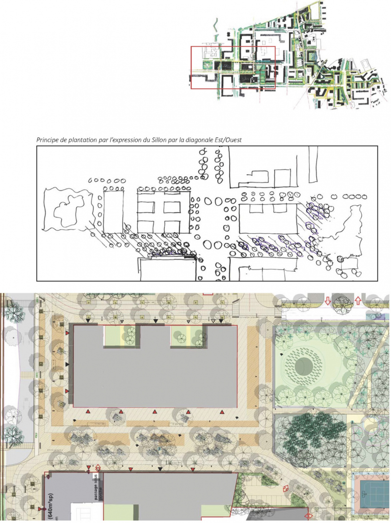 Illustration - Plan des aménagements de la place Mendes France 
