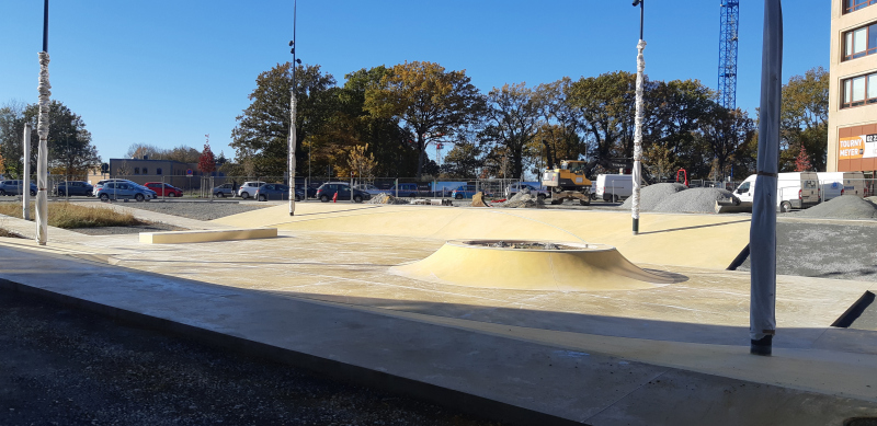 Illustration - le skatepark en chantier