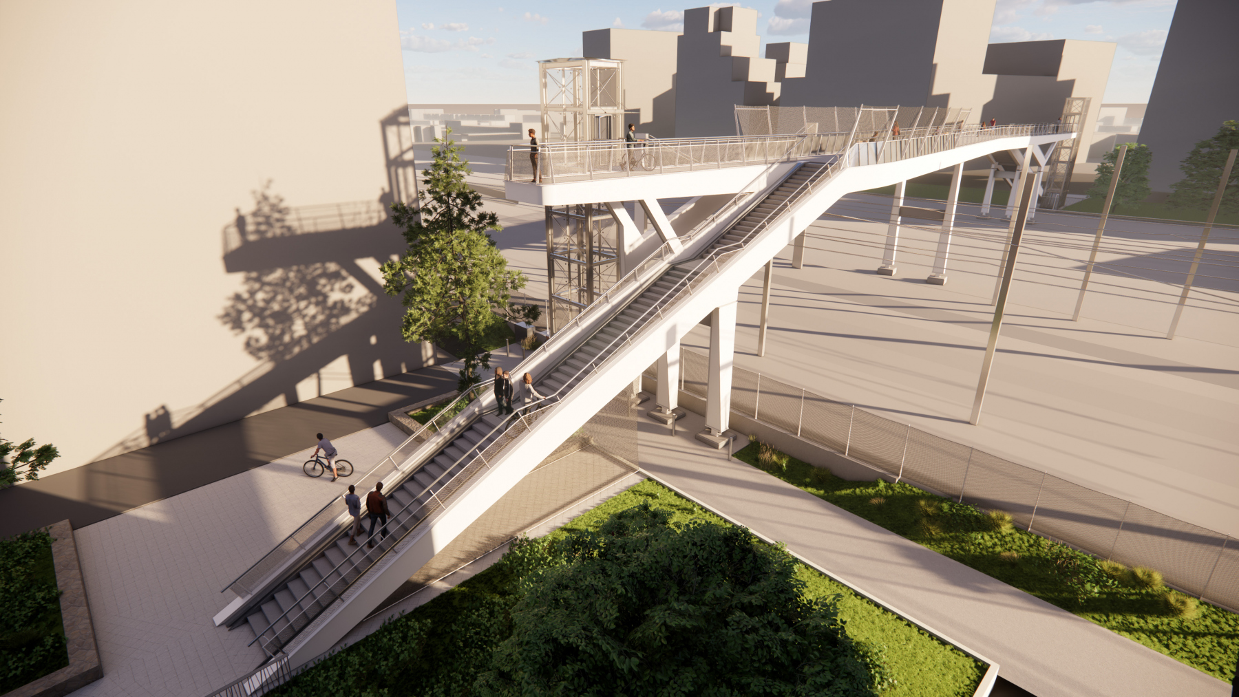 Illustration - vue aérienne depuis le square Geneviève De Gaulle-Anthonioz