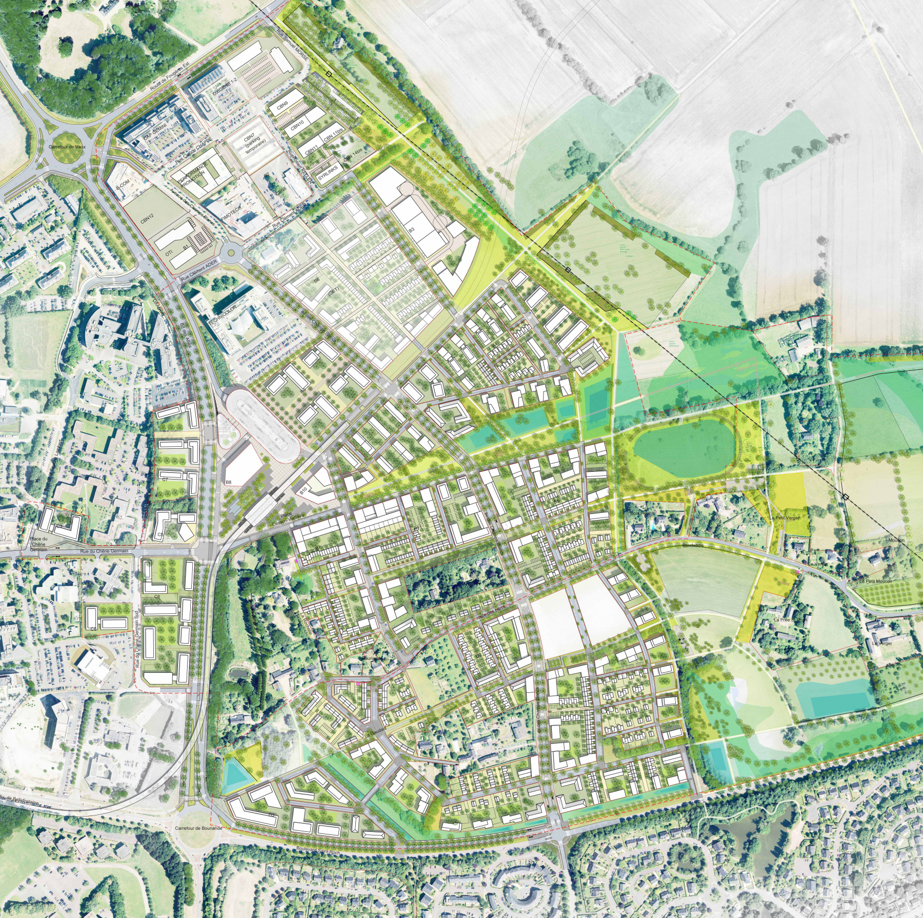 Illustration - Le plan des aménagements au stade de l'avant-projet (2017)