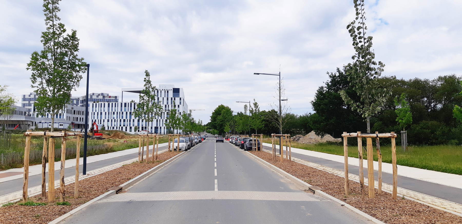 Illustration - L'avenue des Champs Blancs reconfigurée, en juin 2022