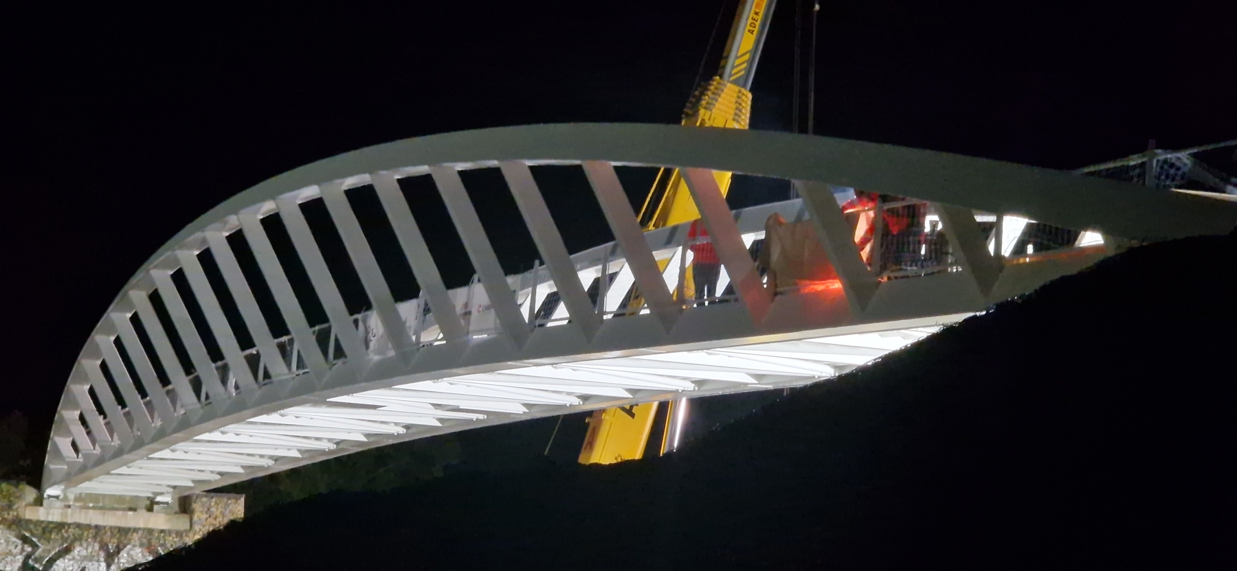 Illustration - Pose de la passerelle le 29/10/2025