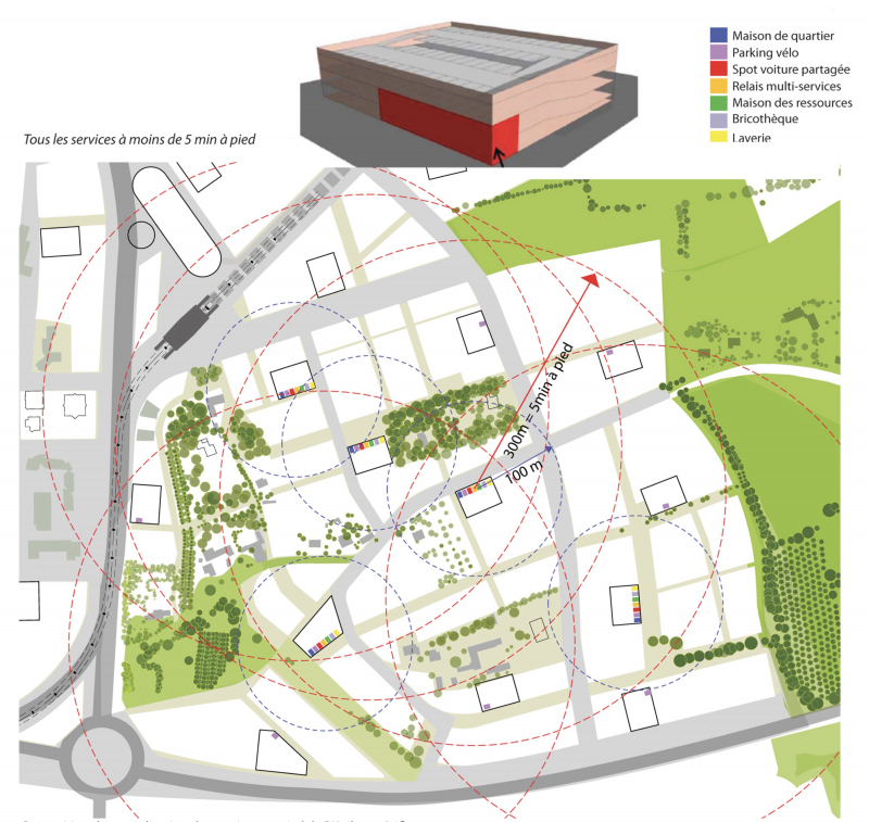 Illustration - Spatialisation de la stratégie de stationnement en parking silo