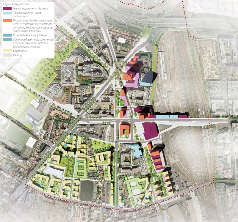 Illustration - Plan masse indicatif du projet et programmes