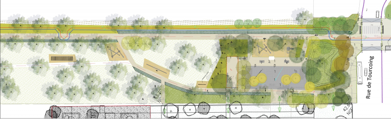 Illustration - Plan projet de la place de la gare de Tourcoing