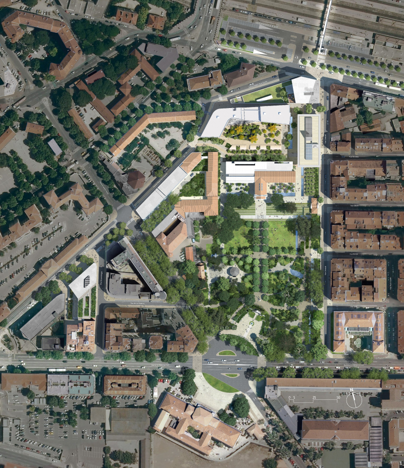 Illustration - Plan masse du campus Chalucet