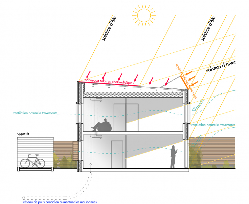 Illustration - Coupe environnementale sur les maisons